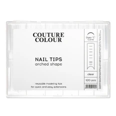 Форми верхні арочні для нарощування COUTURE Colour Nail Tips Acrhed Shape Clear 120 шт