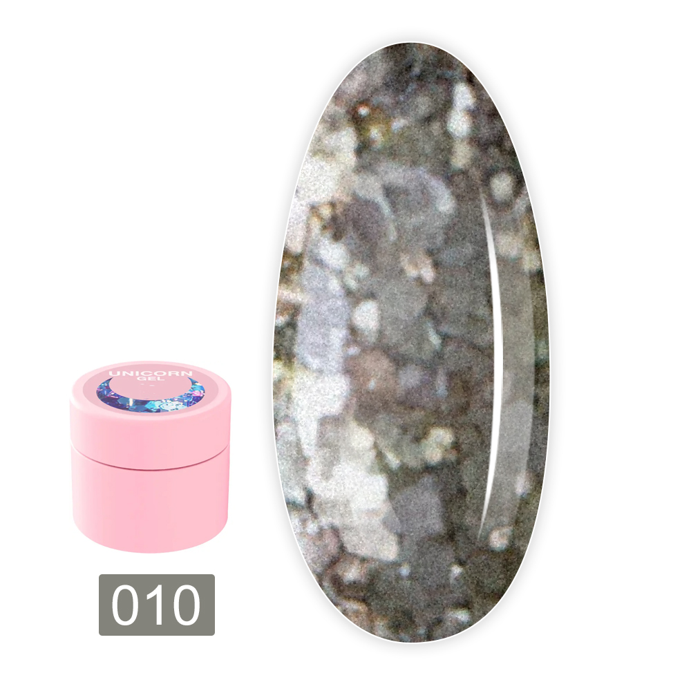 Блесточки для ногтей LunaMoon Unicorn Gel 5 мл (10)