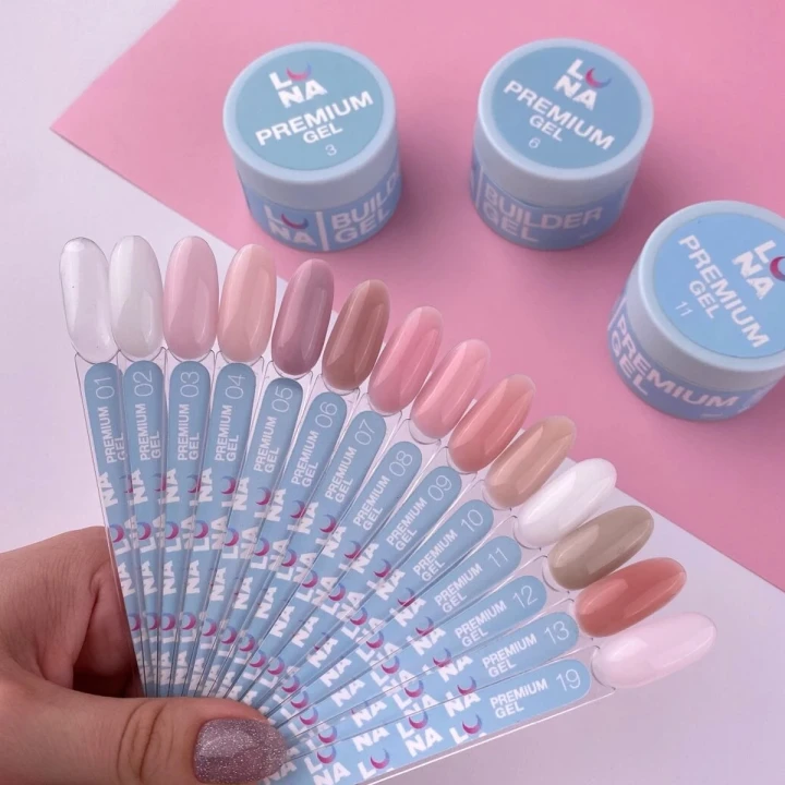 Гель для наращивания LunaMoon Premium Gel 30 мл (01)