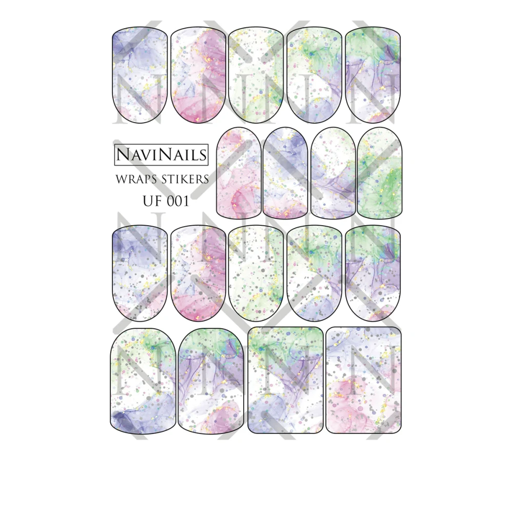 Слайдер-пленкаDreamNails Wraps Stikers с фольгой (WS-UF-001 серебро)