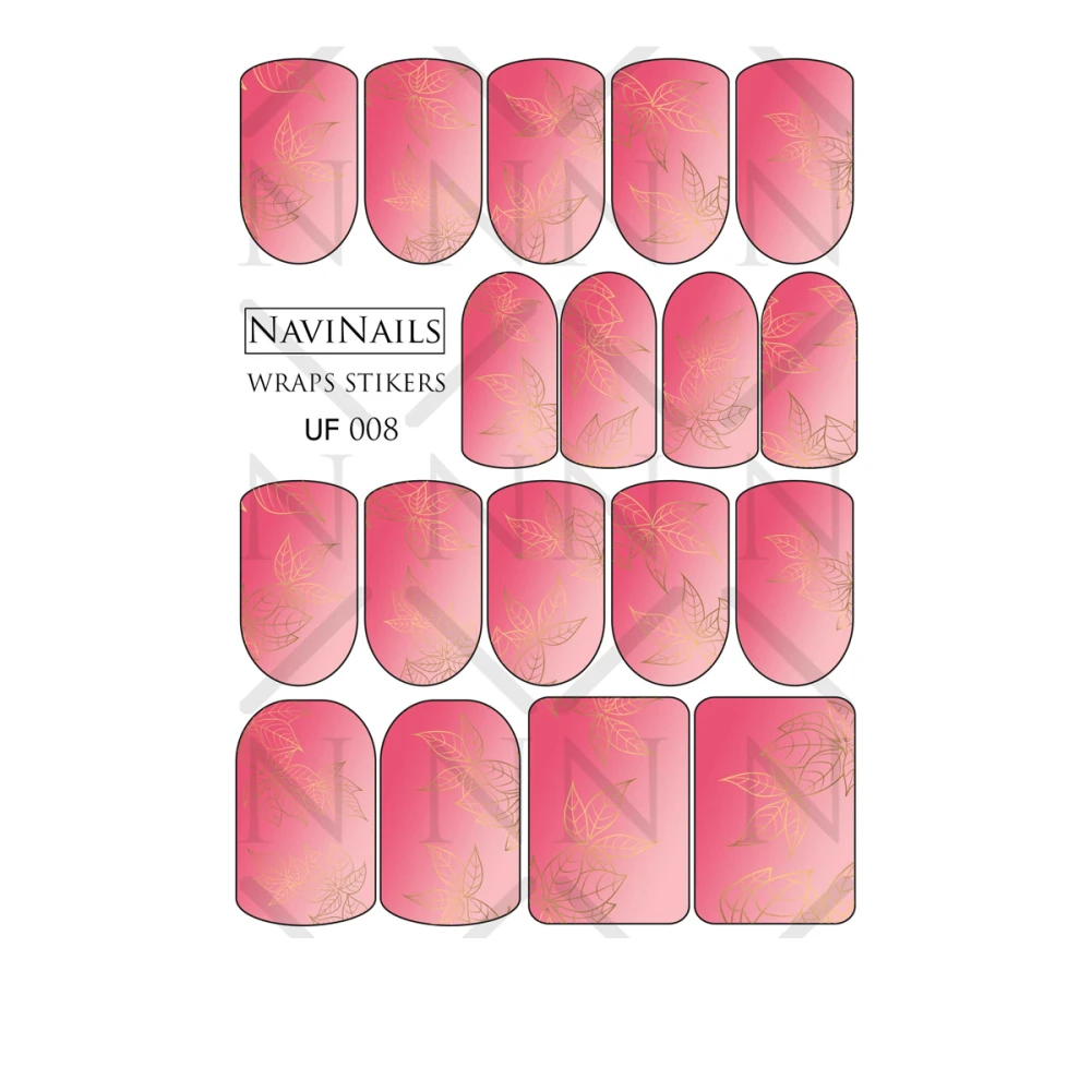 Слайдер-плівка DreamNails Wraps Stikers з фольгою (WS-UF-008 золото)