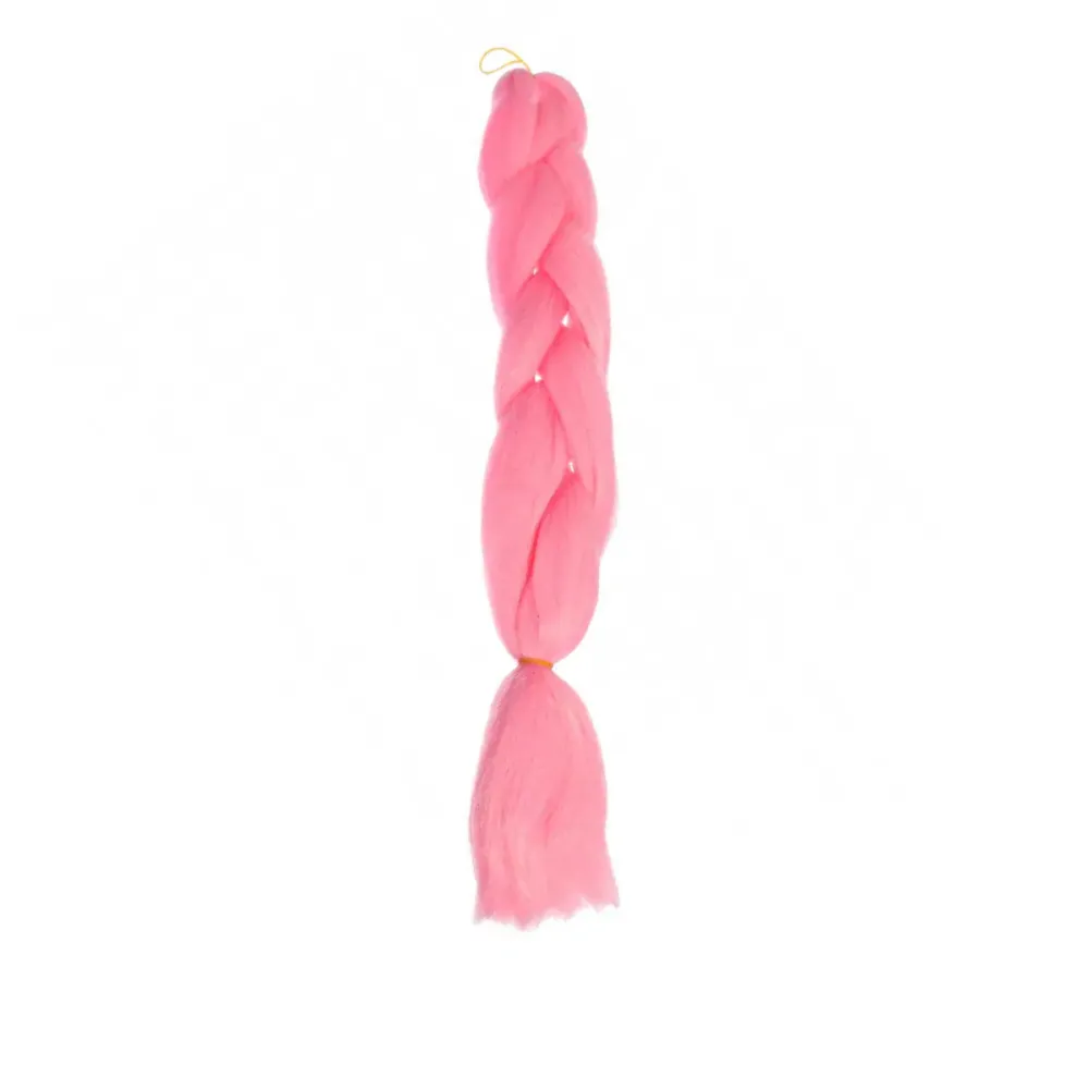 Канекалон однотонный KANEKALON 60 см 100 г (розовый (А15))