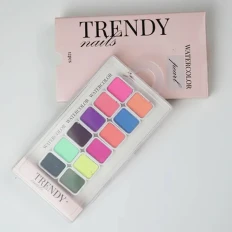 Набор  TrendyNails Neon Watercolour 12 ед.
