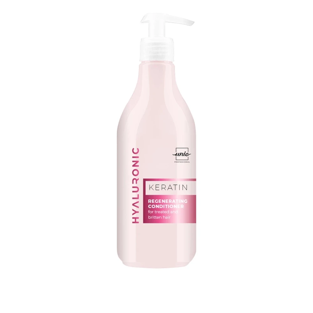 Кондиціонер відновлюючий для ламкого та пошкодженого волосся Unic KERATIN HYALURONIC 500 мл