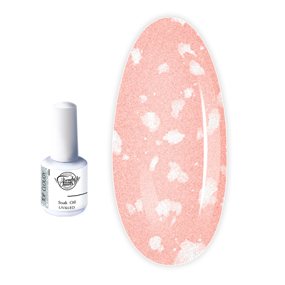 Топ TrendyNails Cloudy финишное покрытие 15 мл