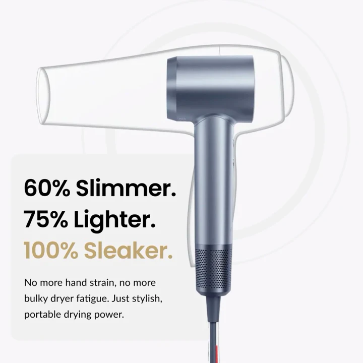 Фен Laifen Swift Special профессиональный с ионизацией 3 насадки (Голубой)