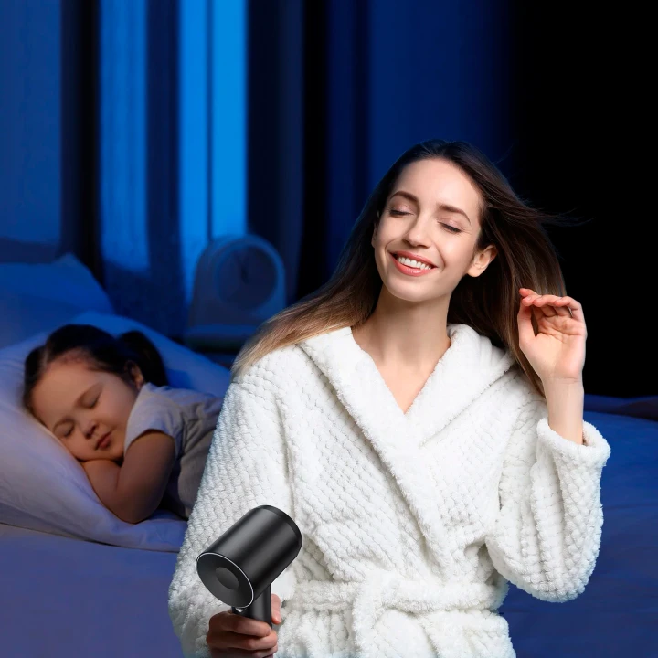 Фен Laifen Swift Special профессиональный с ионизацией 3 насадки (Черный)