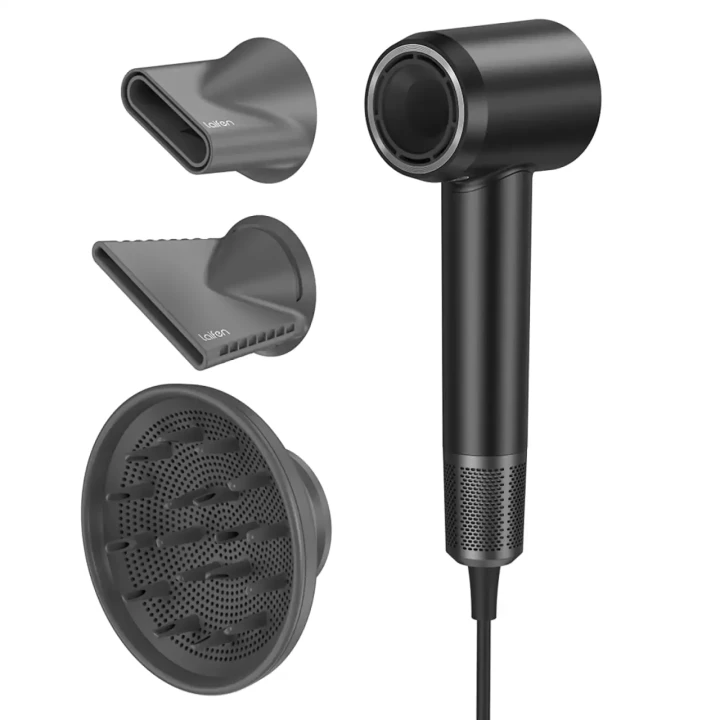 Фен Laifen Swift Special профессиональный с ионизацией 3 насадки (Черный)