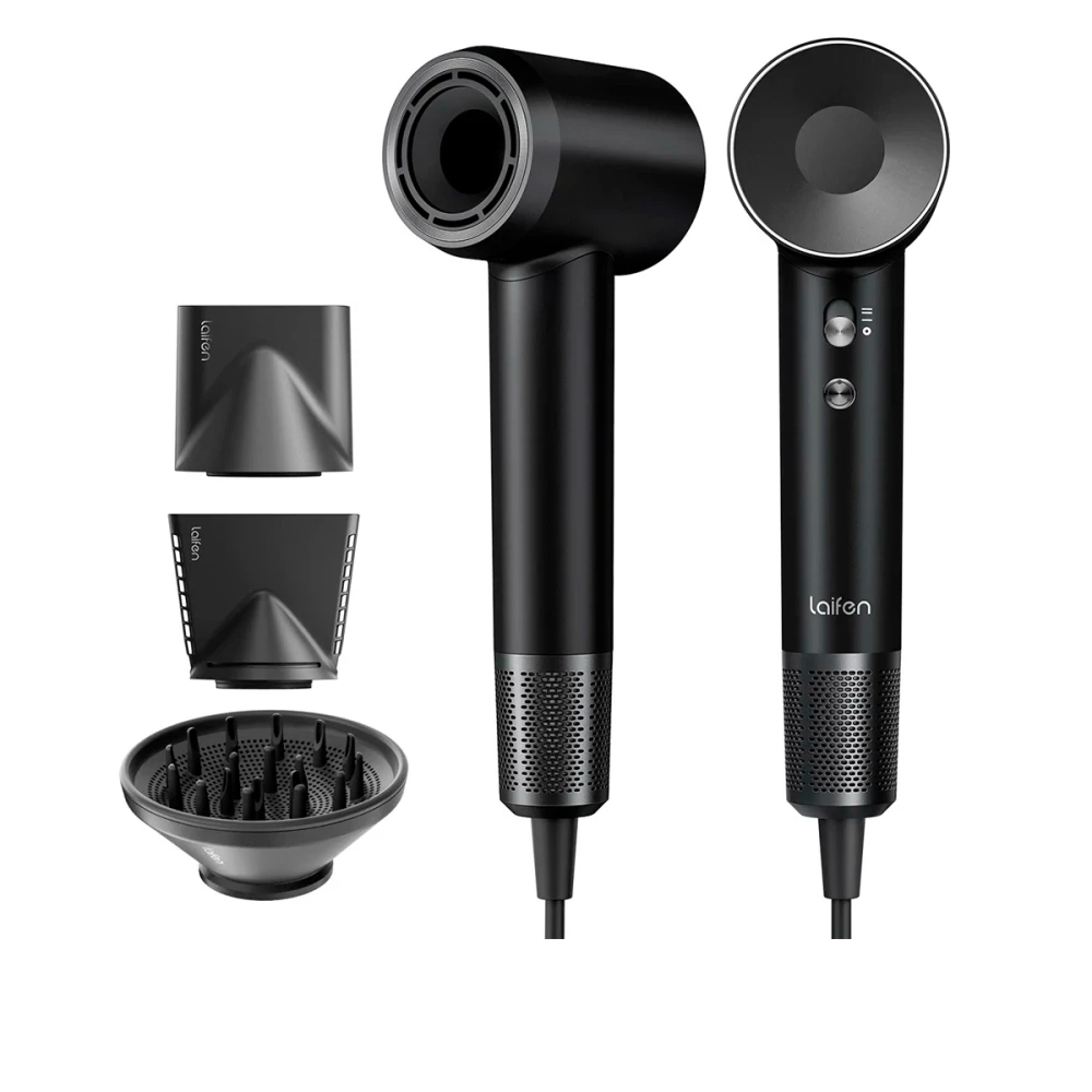 Фен Laifen Swift Special профессиональный с ионизацией 3 насадки (Черный)