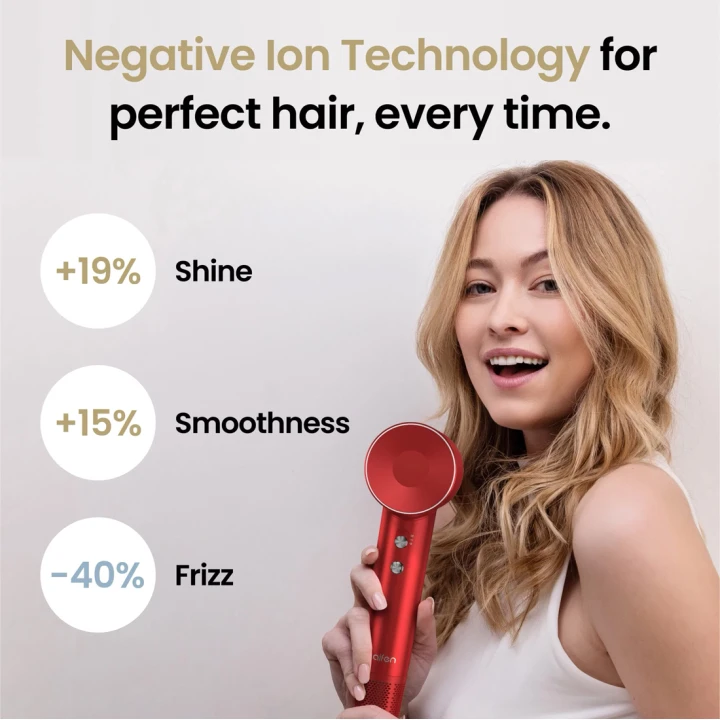 Фен Laifen Swift Special профессиональный с ионизацией 3 насадки (Красный)