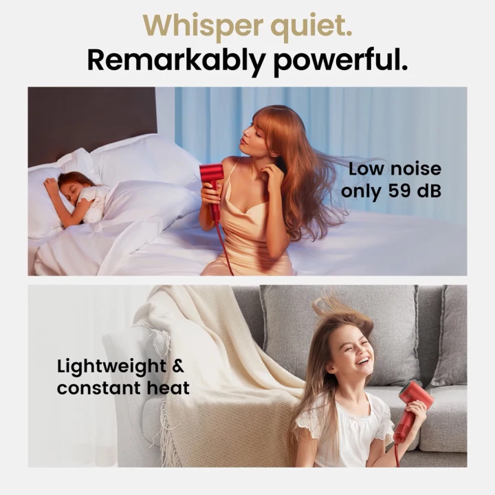 Фен Laifen Swift Special профессиональный с ионизацией 3 насадки (Красный)