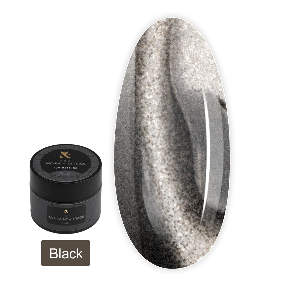 Гель-фарба вітражна FOX Art-paint Vitrage 10 мл (Black)