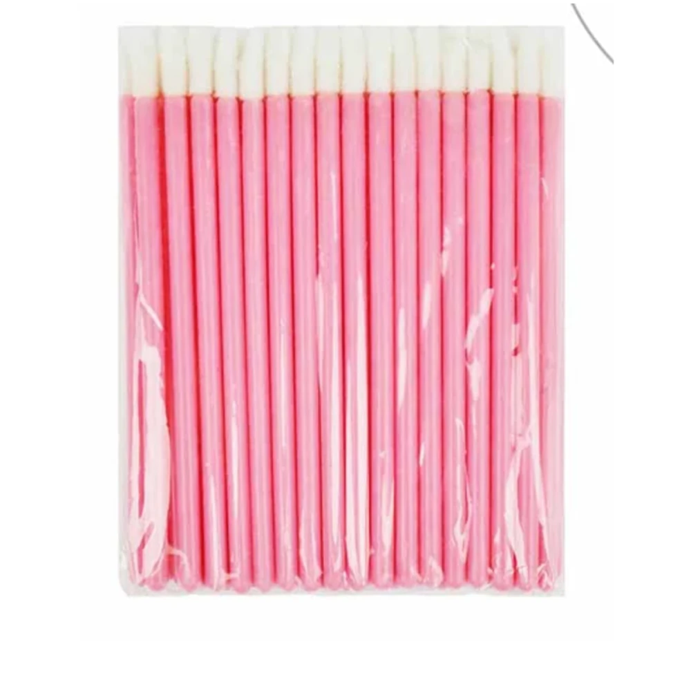 Палочки (макробрашер) Vivienne розовая ручка 50 шт