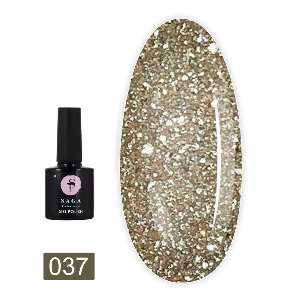 Saga Гель лак Saga Fiery gel світловідбивний 8/9 мл (037 )