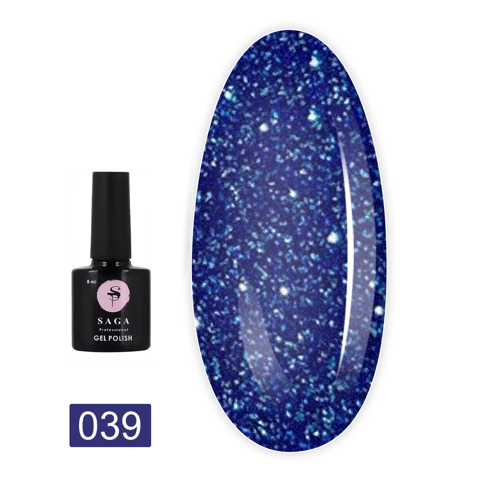 Гель лак Saga Fiery gel светоотражающий 89 мл (039)