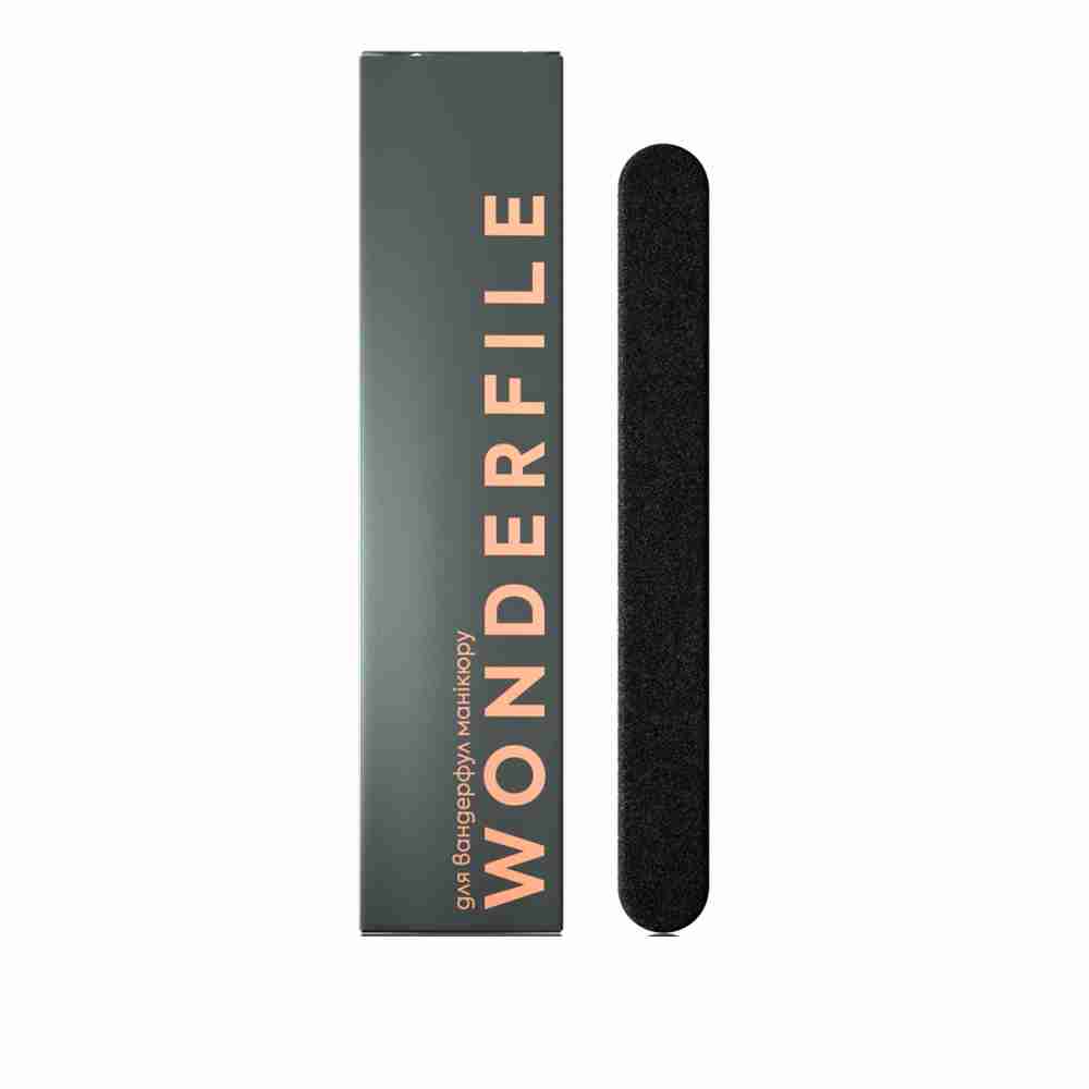 Файли клейові на піні чорні Wonderfile in black 160х18 (20 шт) (100 grit)