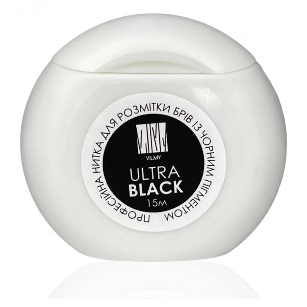 Нитка Vilmy професійна для розмітки брів 15 мл (Ultra Black)