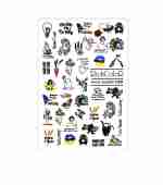 Наклейки для ногтей KODI Nail Art Stickers Black 006YL