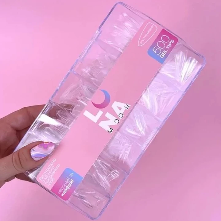 Типсы гелевые LunaMoon (Stiletto Medium)