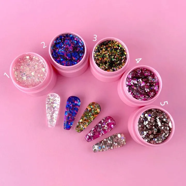 Блесточки для ногтей LunaMoon Unicorn Gel 5 мл (02)