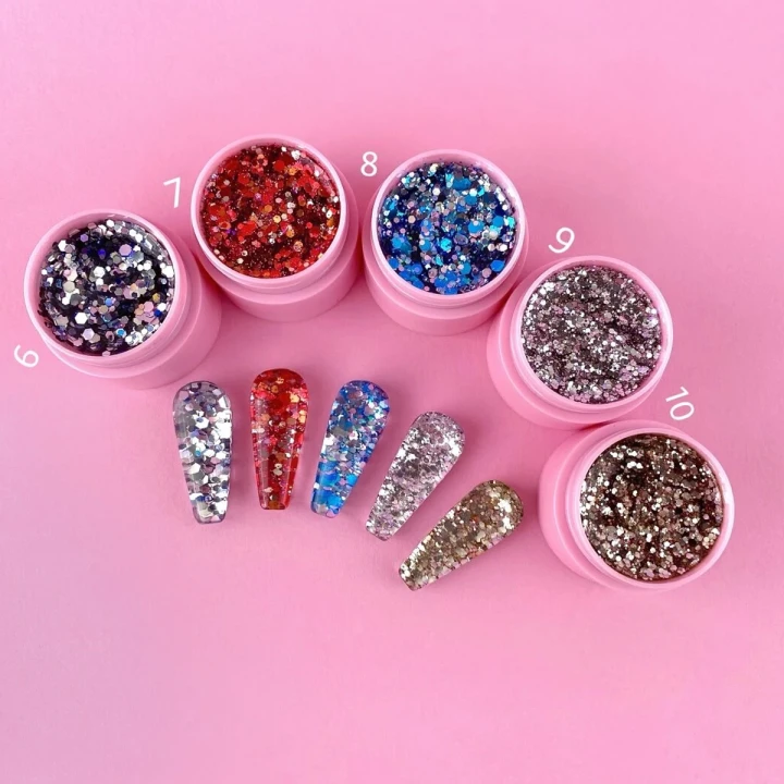 Блесточки для ногтей LunaMoon Unicorn Gel 5 мл (06)