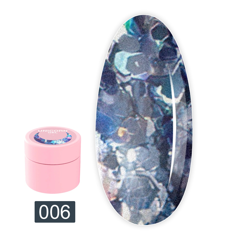 Блесточки для ногтей LunaMoon Unicorn Gel 5 мл (06)