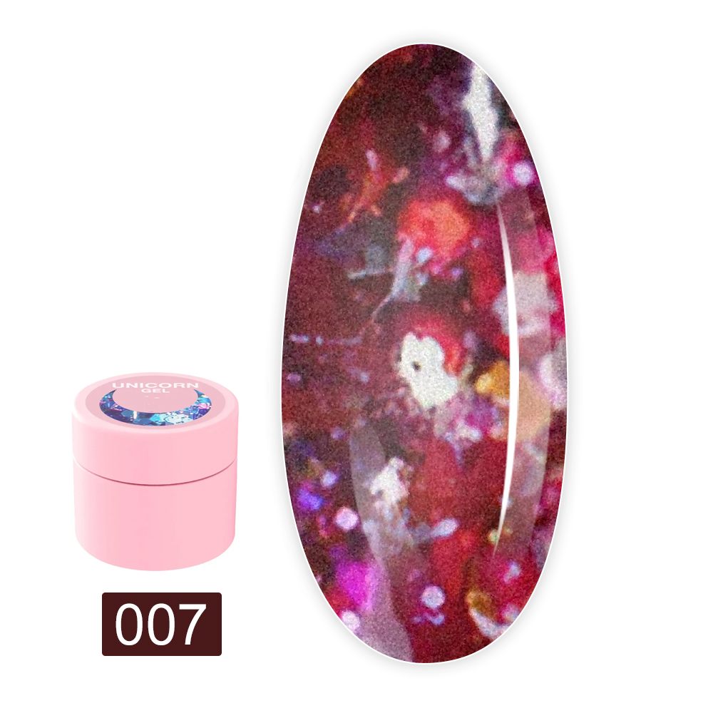 Блесточки для ногтей LunaMoon Unicorn Gel 5 мл (07)