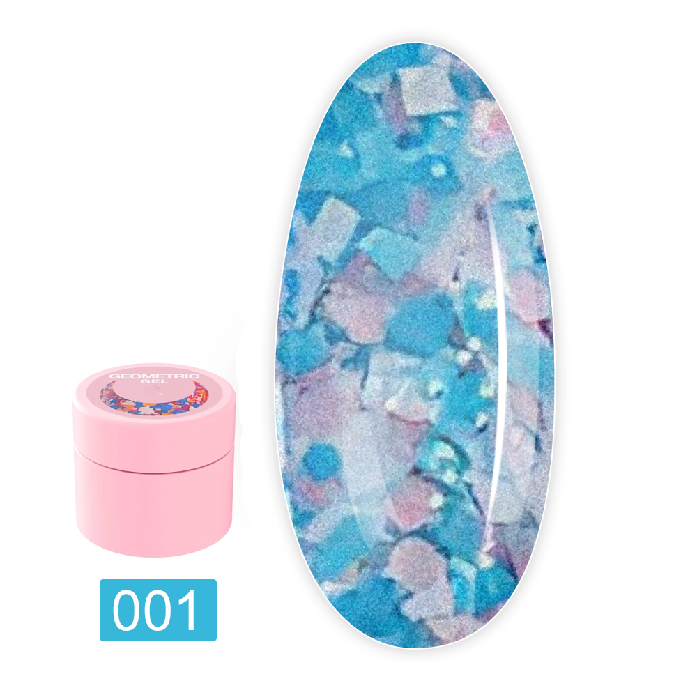 Блесточки для ногтей LunaMoon Geometric Gel 5 мл (01)