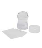 Штамп для стемпінгу силіконовий зі стразами + 2 пластини з рандомним малюнком