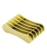 Подставка-держатель пластиковая для кистей Хром зеркальная на 5 ячеек