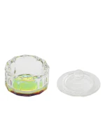 Стаканчик для цветного мономера с цветным дном стеклянный с крышкой.