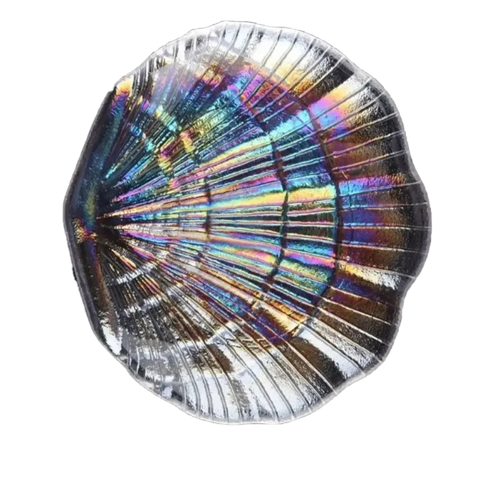 Палитра-подставка стеклянная "Радужная ракушка" для смешивания красок