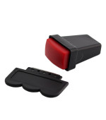 Штамп и скрапер для стемпинга черный с красной подушечкой 34см