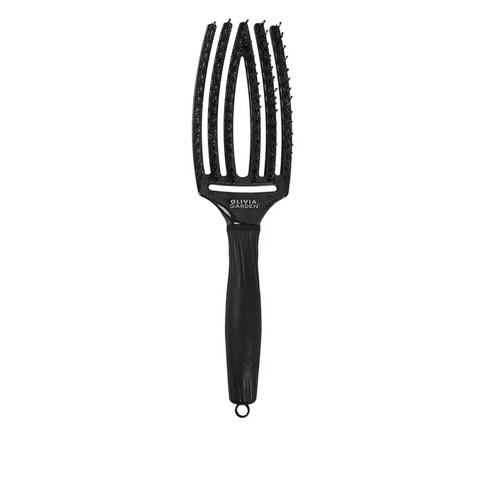 Щітка Olivia Garden Finger Brush Care Iconic Boar&Nylon M (Black Onyx)