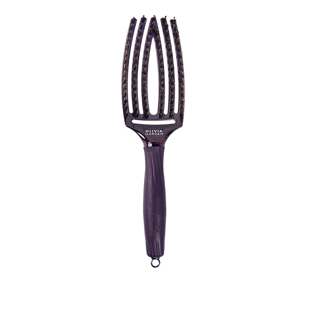 Щітка Olivia Garden Finger Brush Care Iconic Boar&Nylon M (Violet Amethyst)