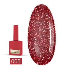 Гель-лак Heylove 15 мл (005 Infared Красный с голографическим шимером)