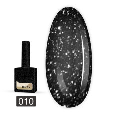 Гель-лак Heylove 15 мл (010 Powerfull Черный с голографическим шимером)