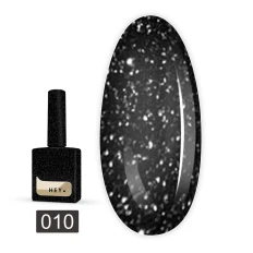 Гель-лак Heylove 15 мл (010 Powerfull Черный с голографическим шимером)