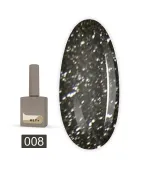 Гель лак Heylove 15 мл (008 DEMURE Серо-бежевый с голографическим шимером)