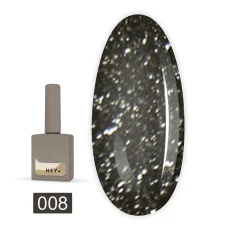 Гель-лак Heylove 15 мл (008 DEMURE Серо-бежевый с голографическим шимером)