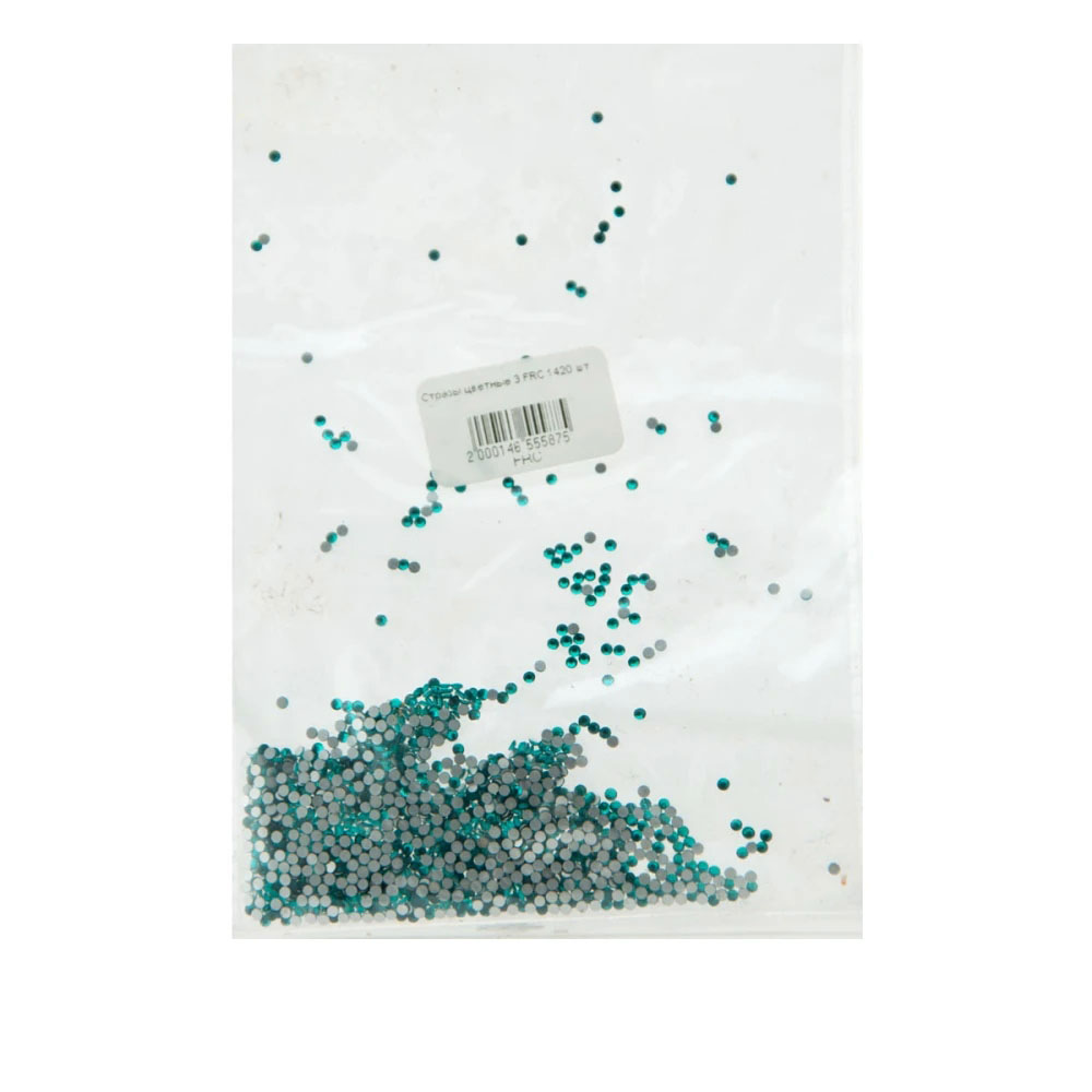 Стразы цветные 3 FRC 1420 шт (Aquamarine)