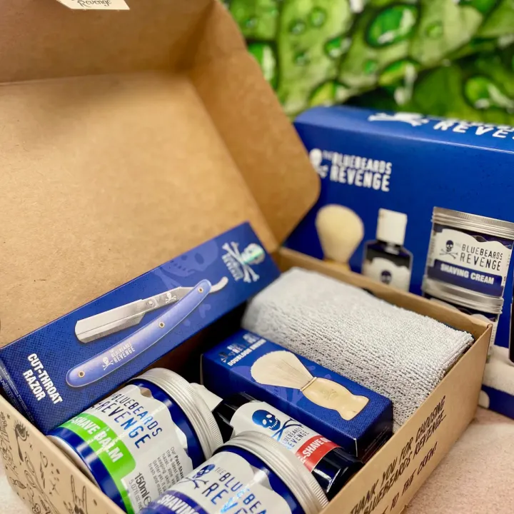 Набор для бритья с опасной бритвой BlueBeards BBR Cut-Throat Shaving Set