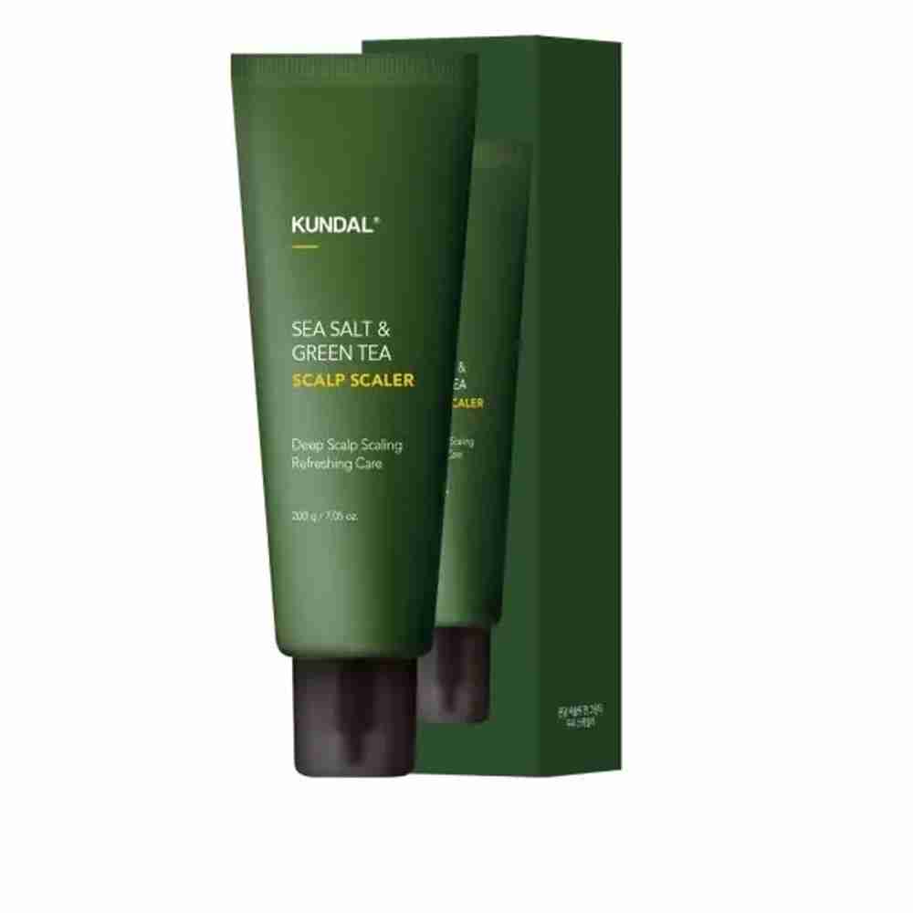 Скраб для шкіри голови Kundal Sea Salt & Green Tea Scalp Scaler Herb Mint 200 г