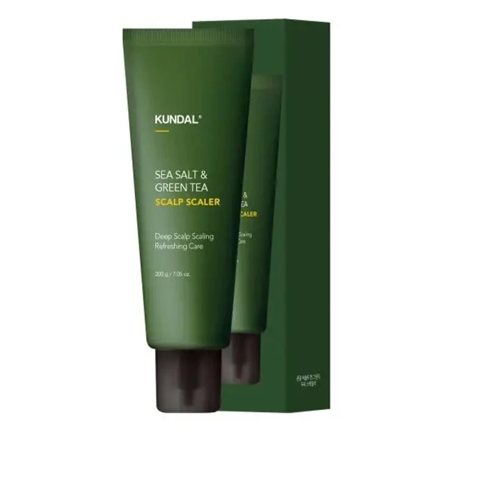 Скраб для кожи головы Kundal Sea Salt & Green Tea Scalp Scaler Herb Mint 200 г