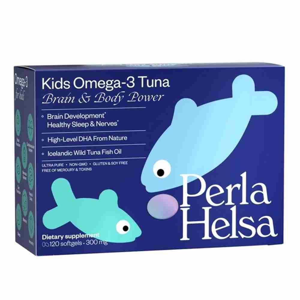 KIDS Омега-3 из Тунца Perla Helsa с DHA-формулой (120 капсул)