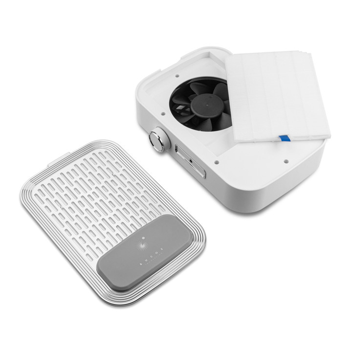 Вытяжка с фильтром НЕРА Bucos CYCLONE V3-B 100W с аккумулятором (Белая)