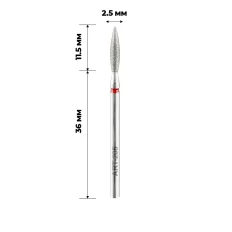 Фреза алмазна ART (205 полум'я червоне 025)