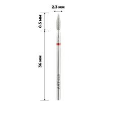 Фреза алмазна ART (225  полум'я червоне 023)