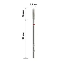 Фреза алмазна ART (401 циліндр закруглений червоний 025)