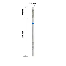 Фреза алмазна ART (402 циліндр закруглений синій 025)